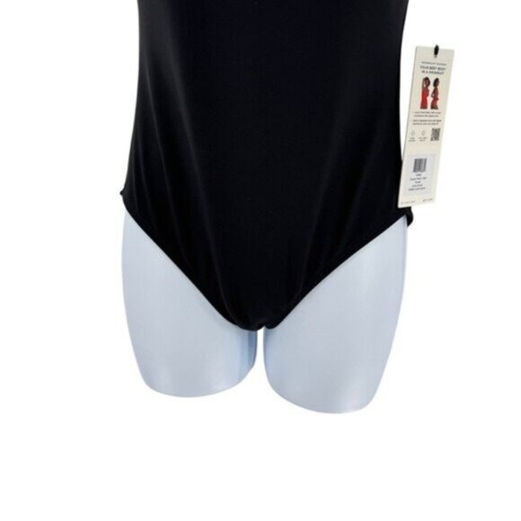 Stylest NEW Black Caviar Dreamsculpt Square Neck Tank One Piece Swimsuit M - Picture 6 of 12